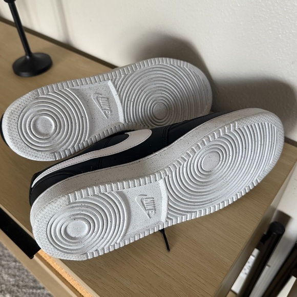 Nike Men's Court Vision Black and White Low-Top Sneakers - Picture 3 of 3